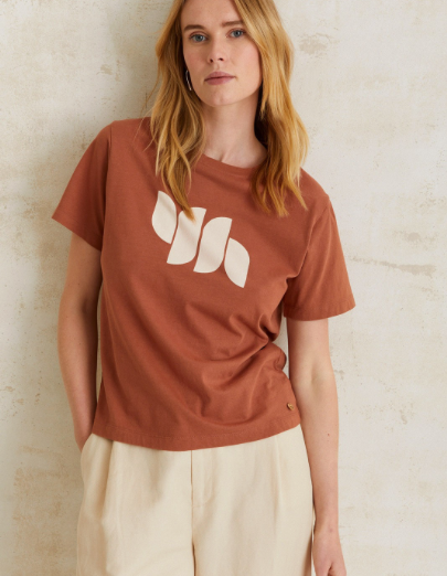 Organic T-Shirt Terracotta Logo
