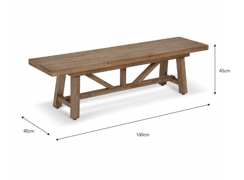 Chilford Solid Wood Bench Indoor/ Outdoor - 2 sizes – Pebble Home ...