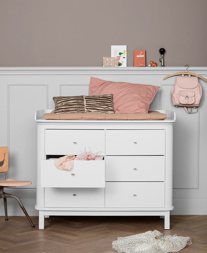 Drawers with Full Changing Table White