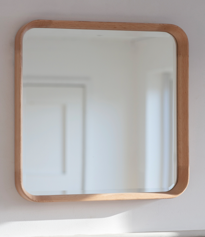 Square Oak Mirror