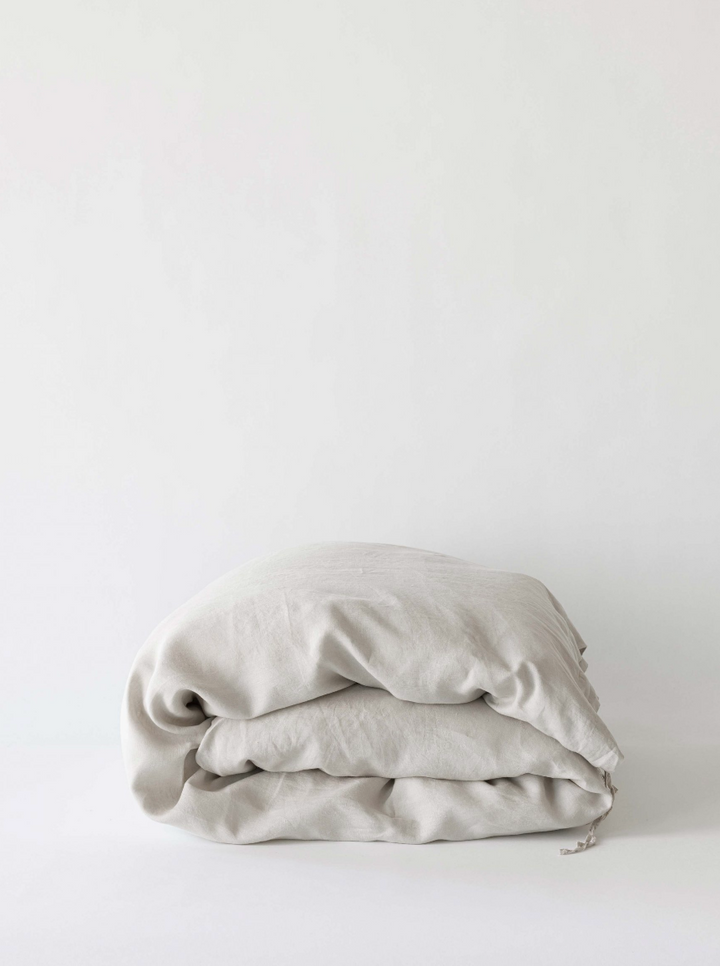 Warm Grey Linen Duvet Cover 240 x 220cm
