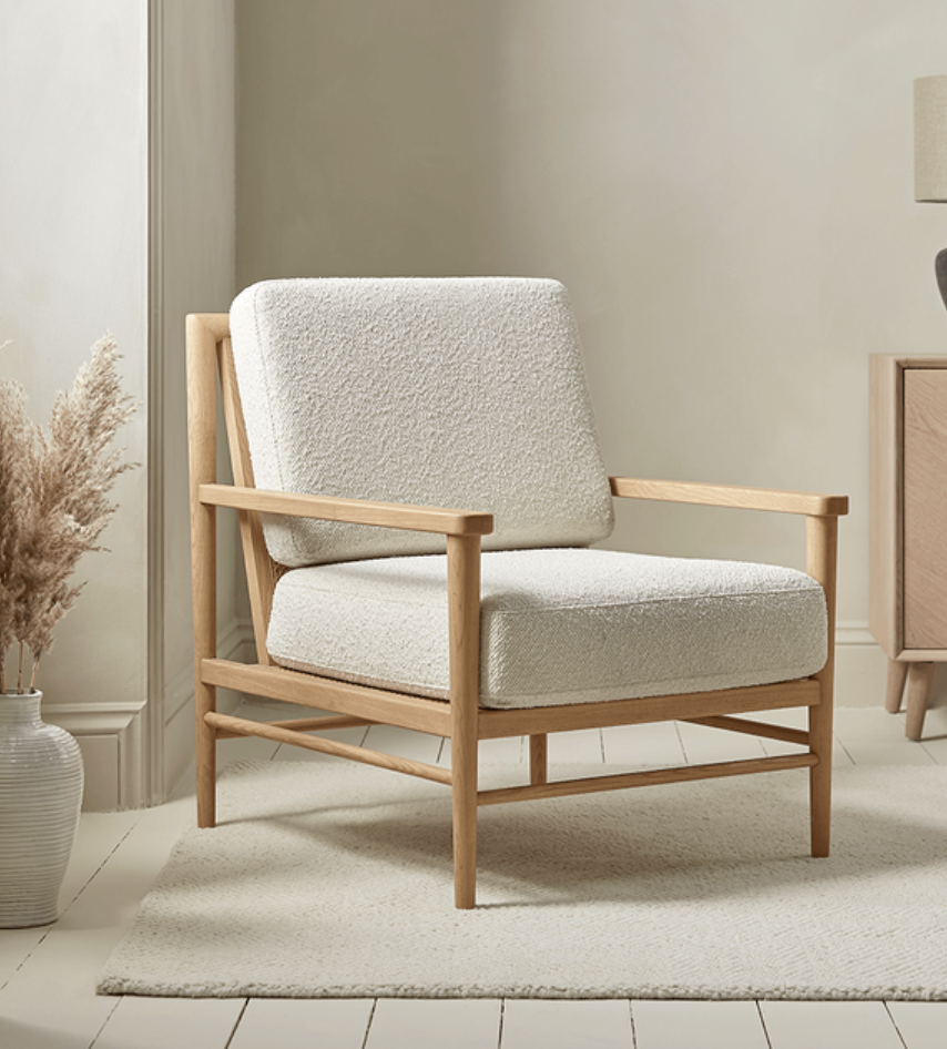 McGee Boucle Armchair Pebble Home & Lifestyle