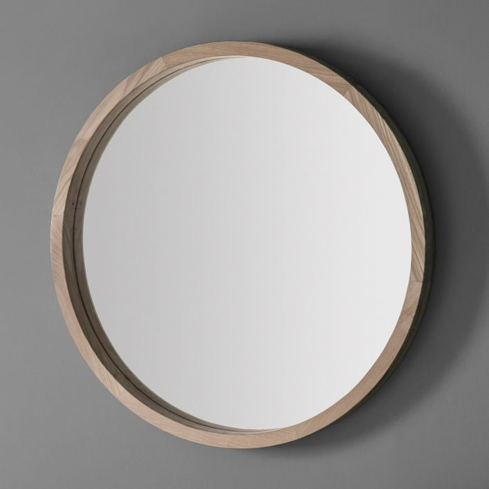 Oak Mirror Round 70cm