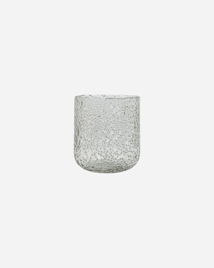 Candle Holder, Clear Snow 10cm