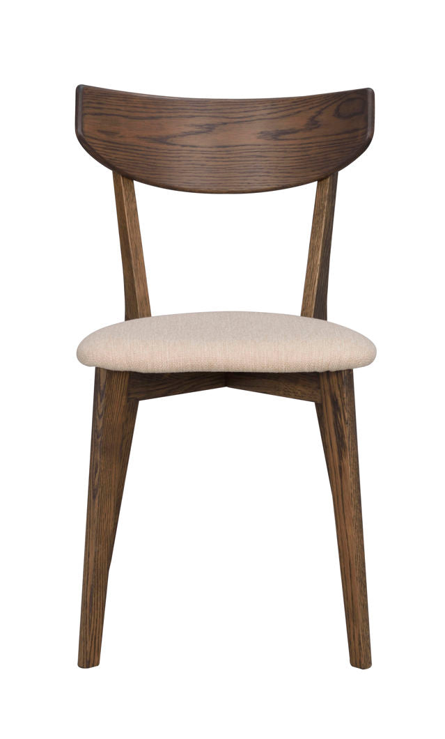 Ami Chair Brown Oak/ Beige Fabric