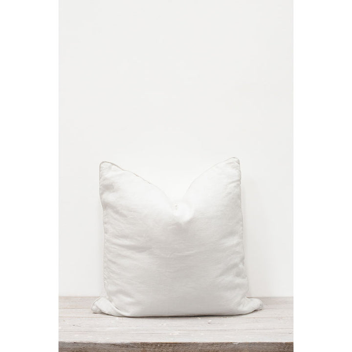 Lisbon White Cushion Linen