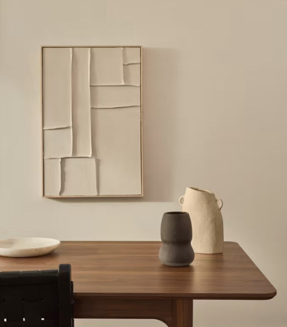 Klis white linen - geometric shapes, 60 x 90 cm