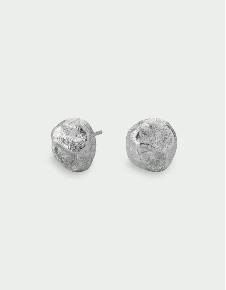 Halo Earrings Small Silver