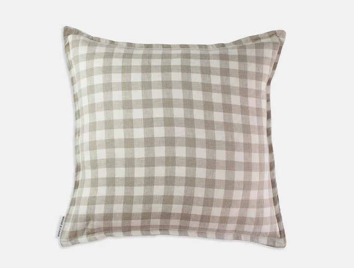 Clay Check Cushion