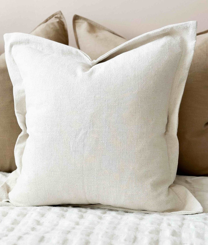 Orla Flanged Edge Sand Cushion 45x45cm