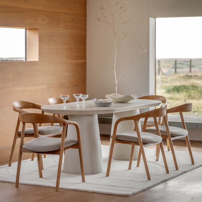 Pedra Linen Oval Table
