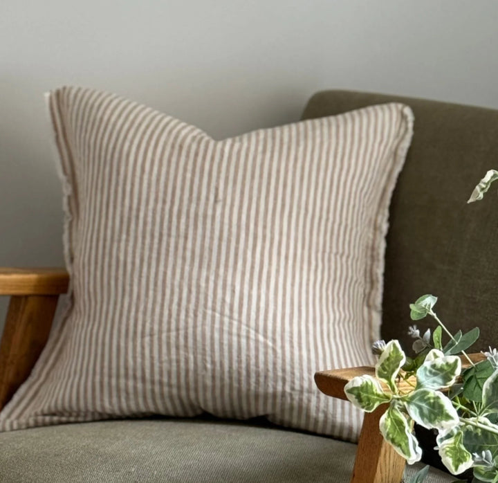 Esmee Light Brown Stripe Cushion