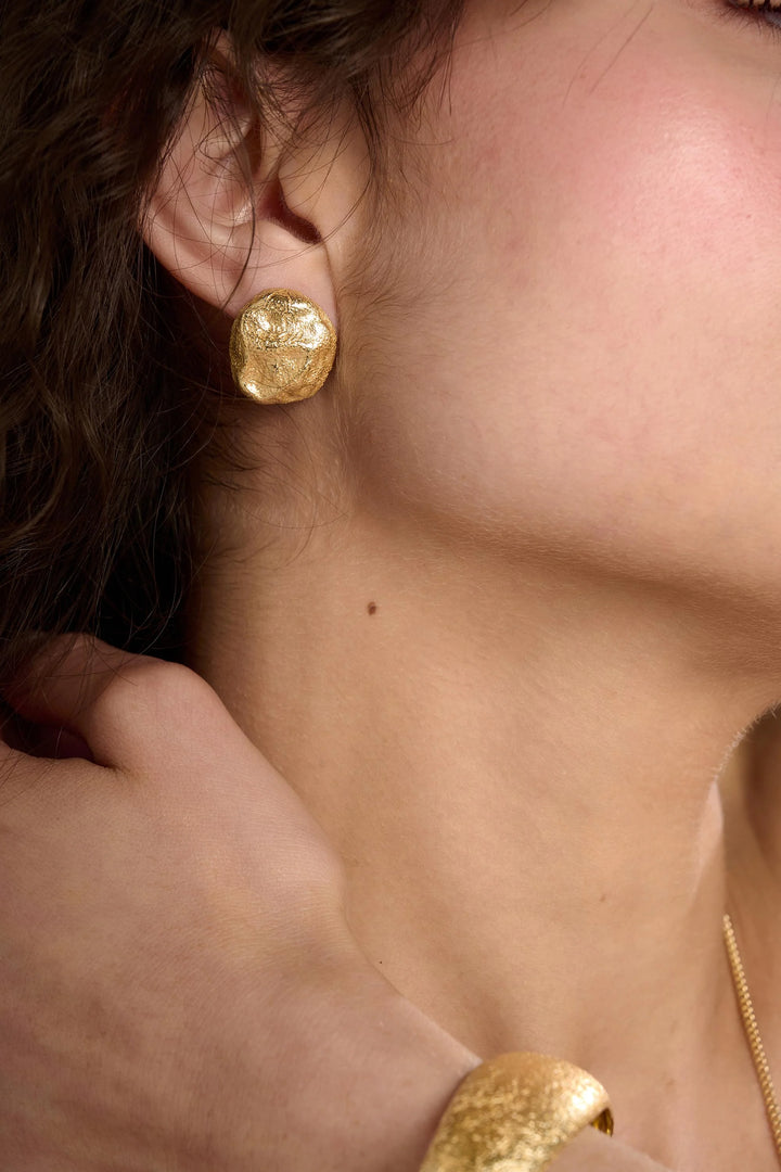 Halo Earrings Large Gold