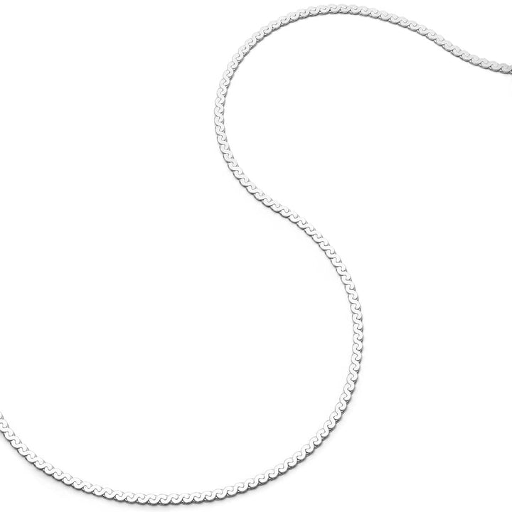 Daisy Spiral Snake Skin Necklace Silver