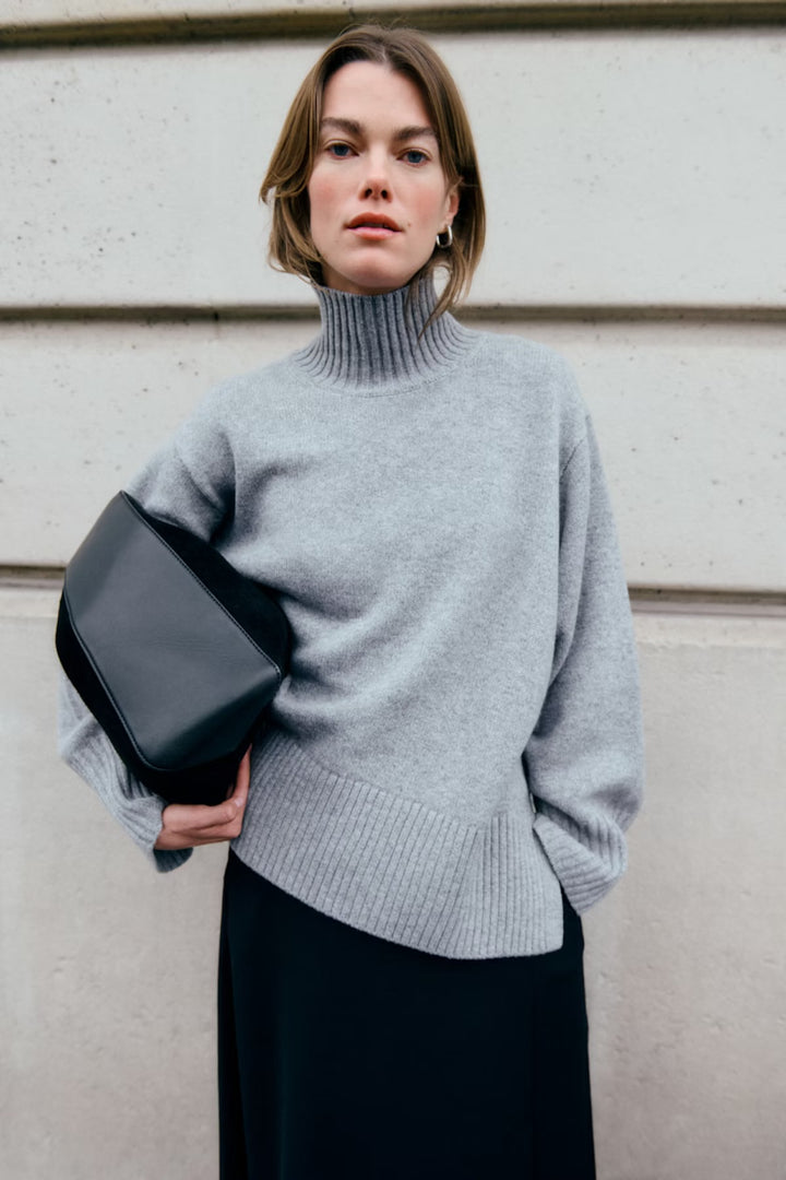 Geal Kaxy Highneck Grey Knit