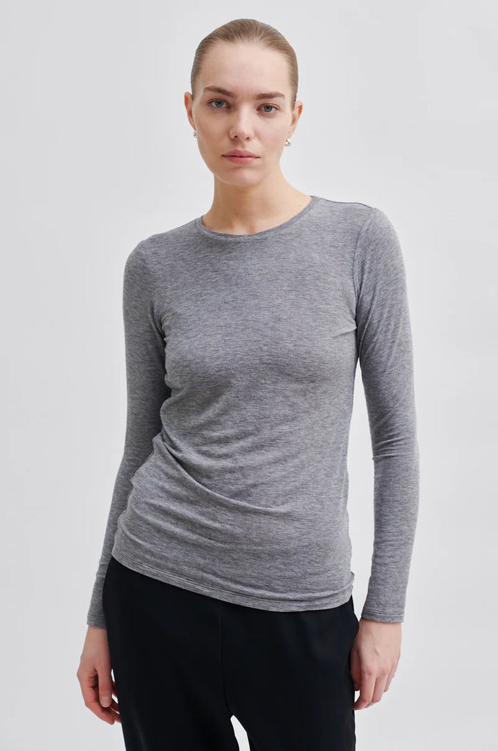 Maxima O Neck Grey Tee