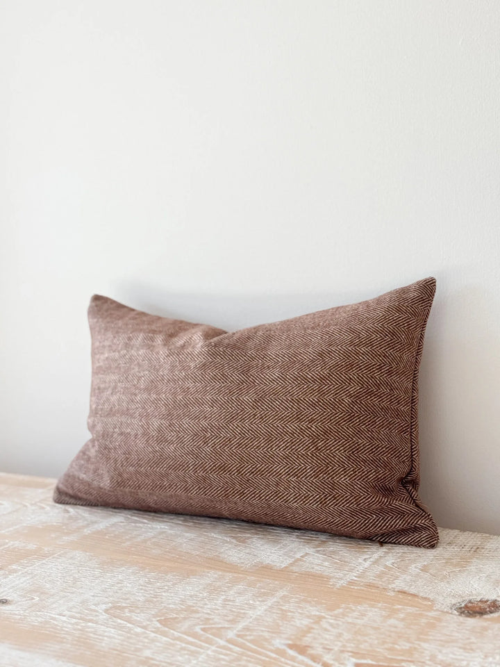 Tia Rust Herringbone Cushion 30x50cm