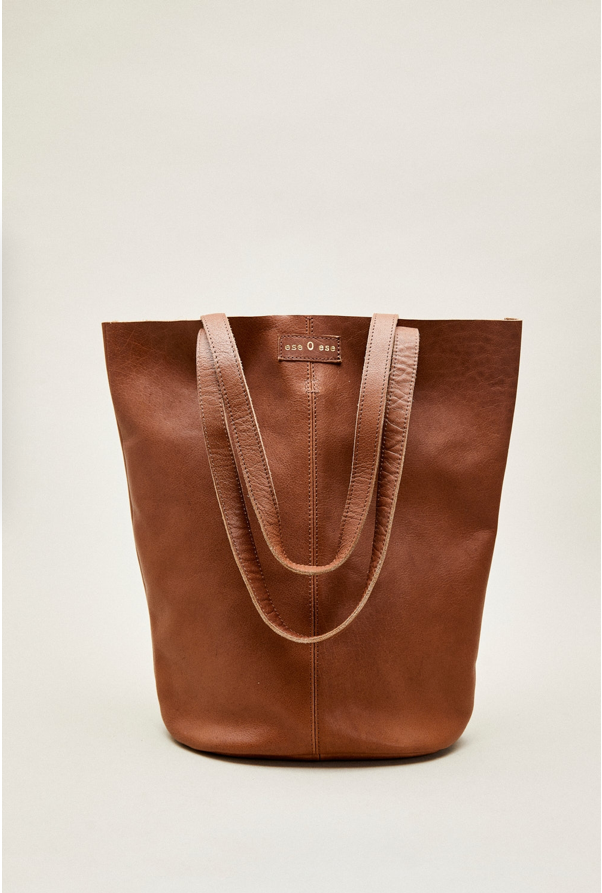 Shopper Leather Bag Brown