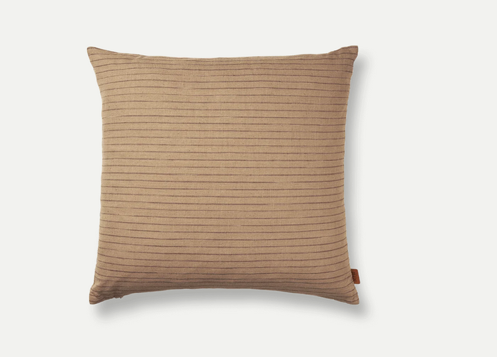 Brown Cotton Lined Cushion