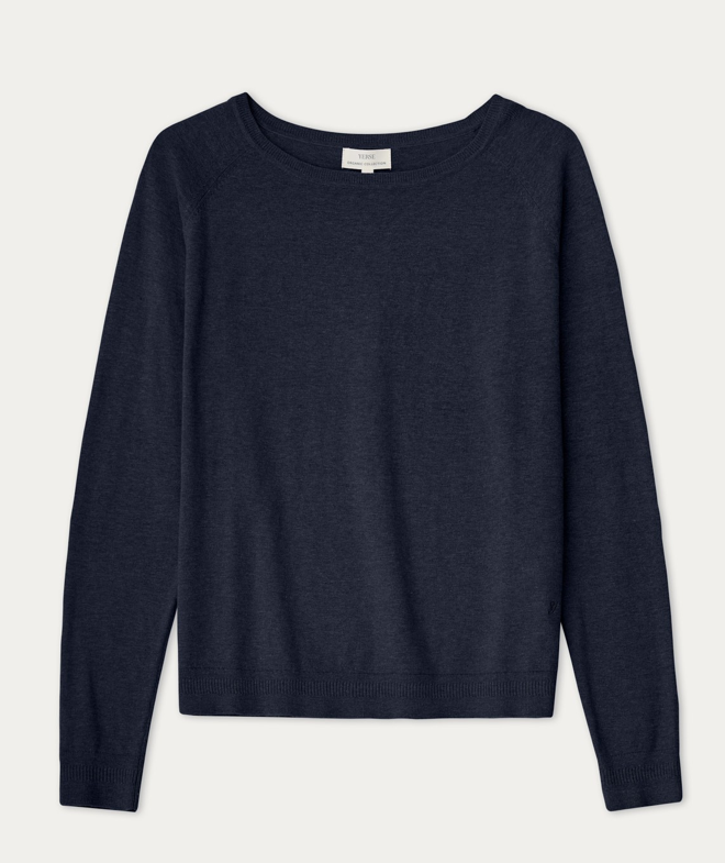 Organic Cotton Sweater Navy