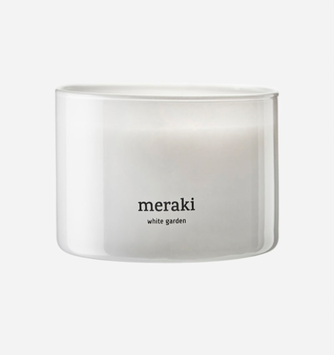 White Garden Candle