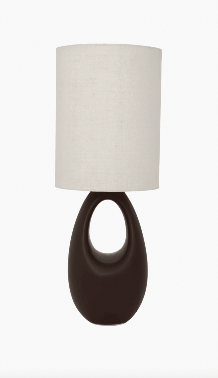 Re-discover Caraf Table Lamp with Natural Shade