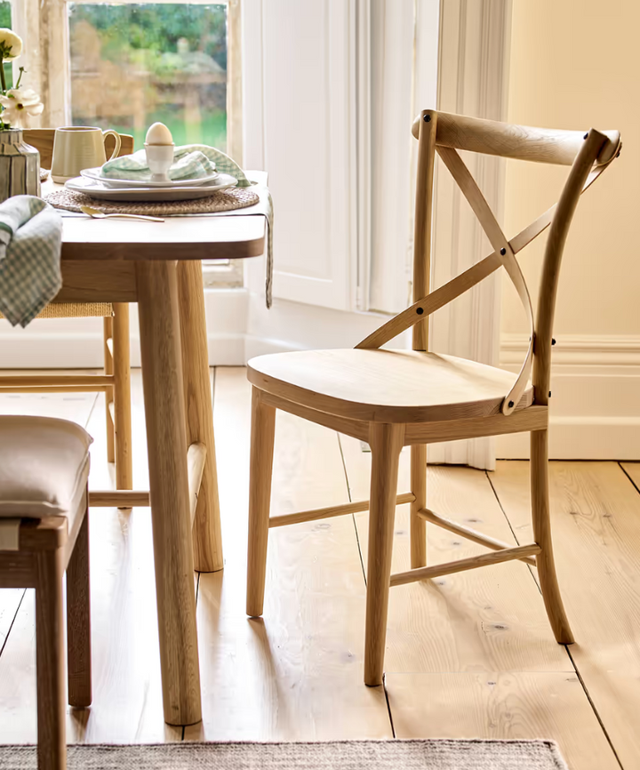 Ferndale Cross Back Dining Chair Natural (Pre-order, due late June)