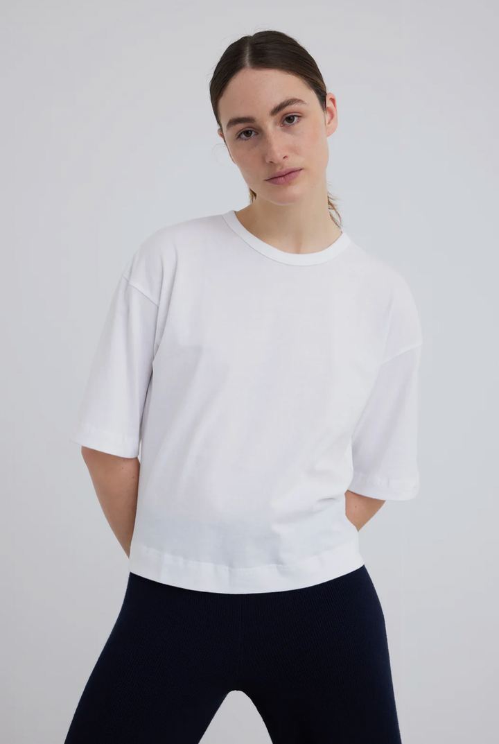 Boxy GOTS T-Shirt (White/Black)