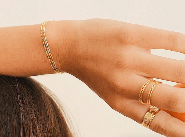 Daisy London - Triple Bar Chain Bracelet