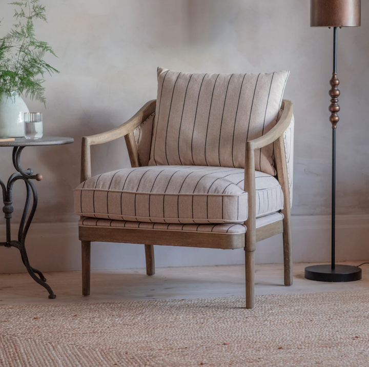 St Francis Striped Armchair