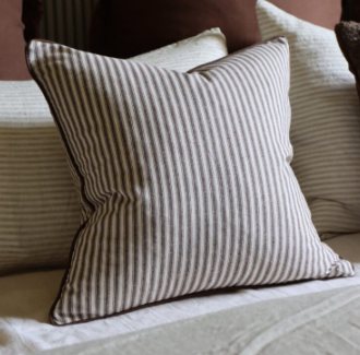 Florence Dark Brown Stripe Cushion 45 x 45cm