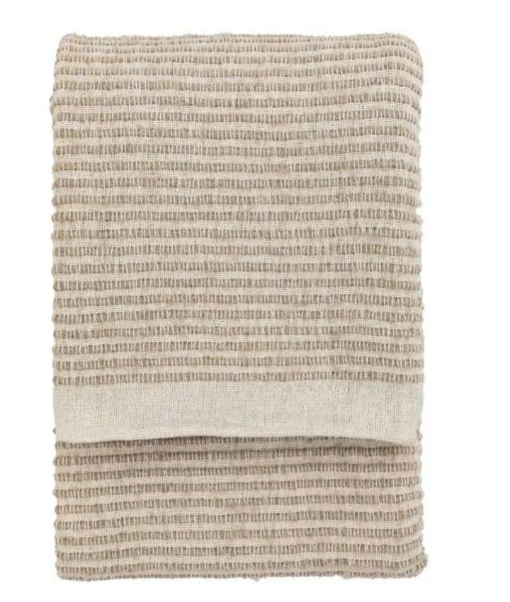 Side Fringe Throw - Cream