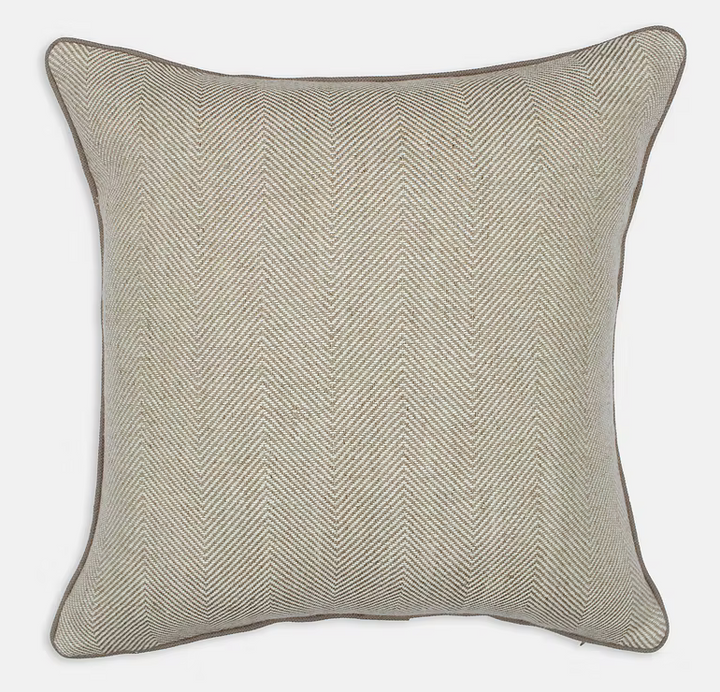 Wroxton Herringbone Piped Cushion - 50x50cm