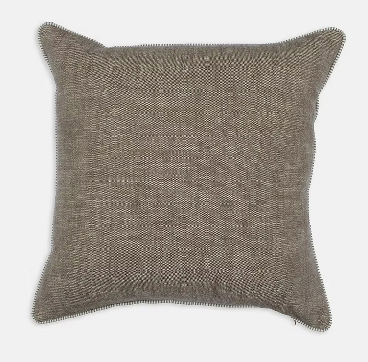 Horton Piped Feather Cushion, Mocha - 50x50cm