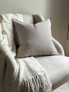 Darcy Dark Brown Stripe Cushion