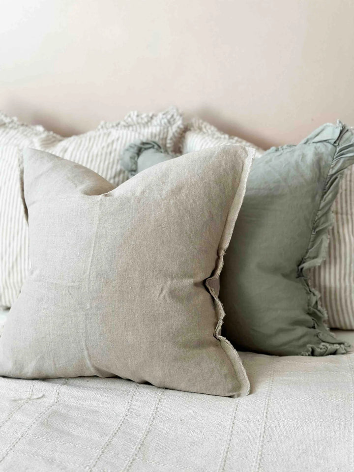 Esmee Natural Beige Linen Cushion 53x53cm