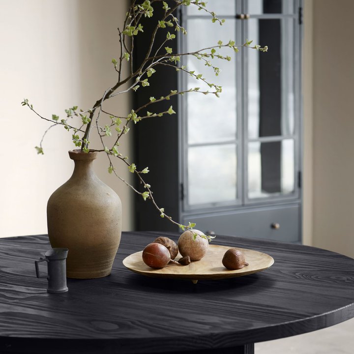 Teak tray with feet