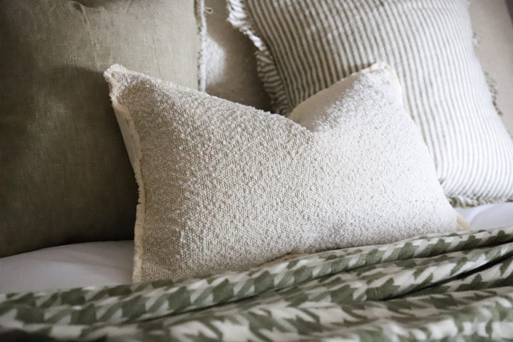Sofia  Cream Boucle Cushion 50x30