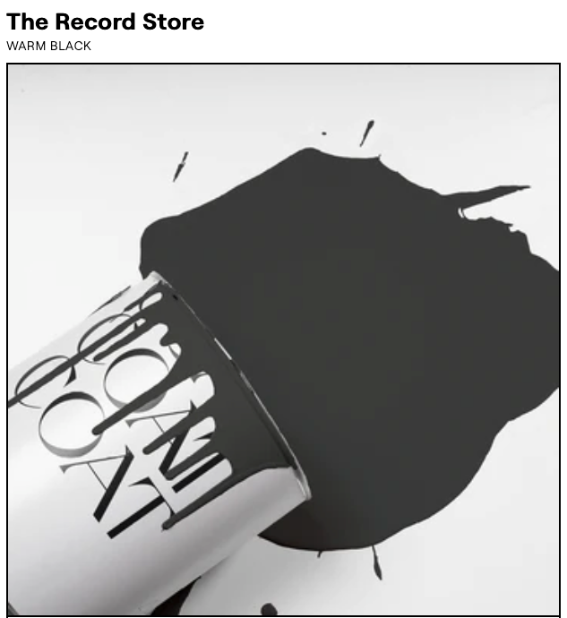 The Record Store - Warm Black - Coat Paint