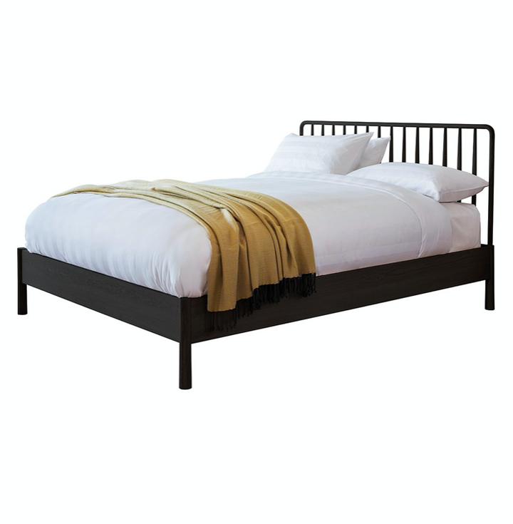 Ex Display Whittle Spindle Bed Black Double