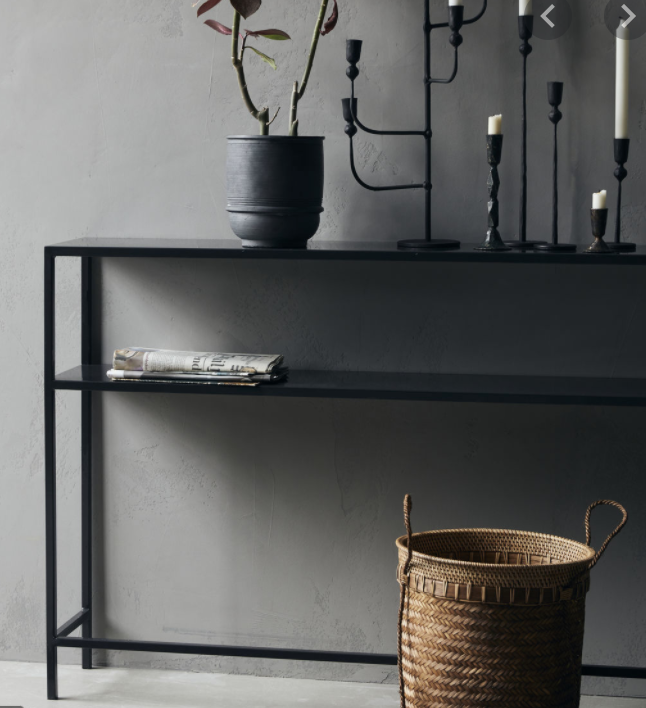 Console Table Black Metal