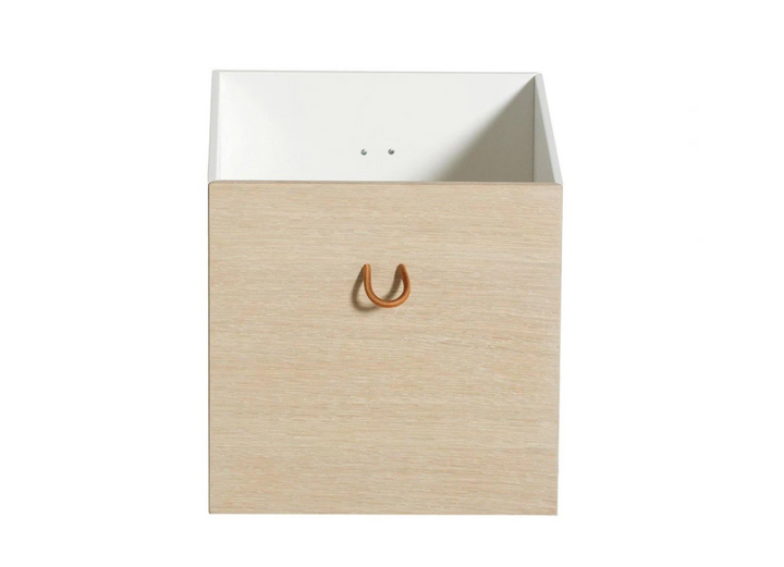 Storage Boxes for Shelving (Oak and White)