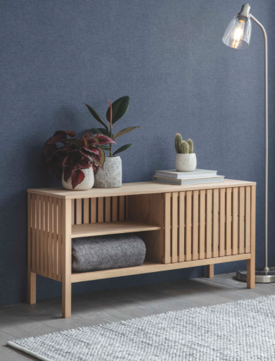 Ash Low Level Storage / TV Unit / Media Shelving Console