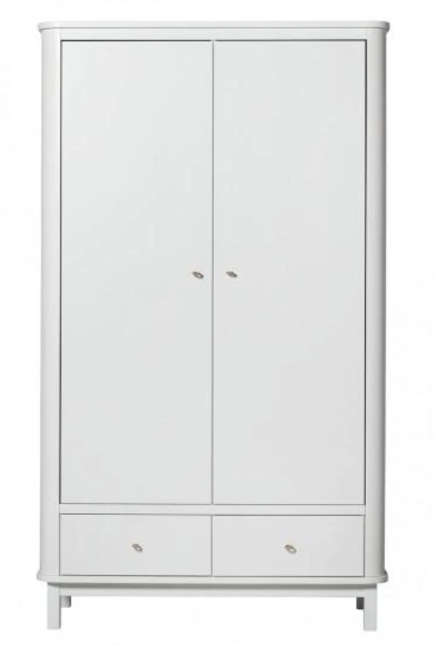 Wardrobe All White Two Door