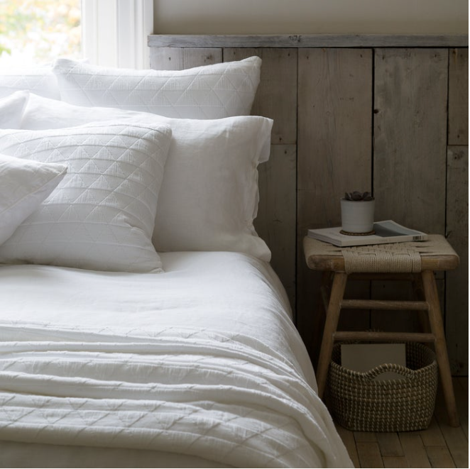 Lisbon Duvet Cover White King 230x220