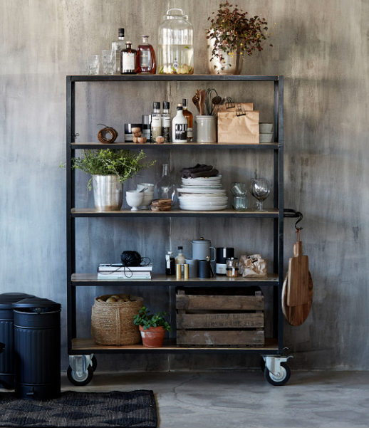 Shelving Unit Trolley (two finishes)