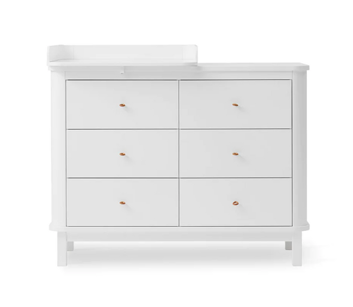 Drawers with Half Changing Table White/White