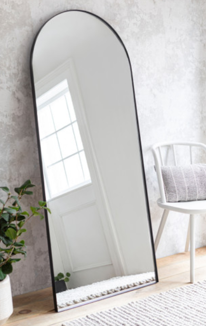 Leaning Arched Mirror