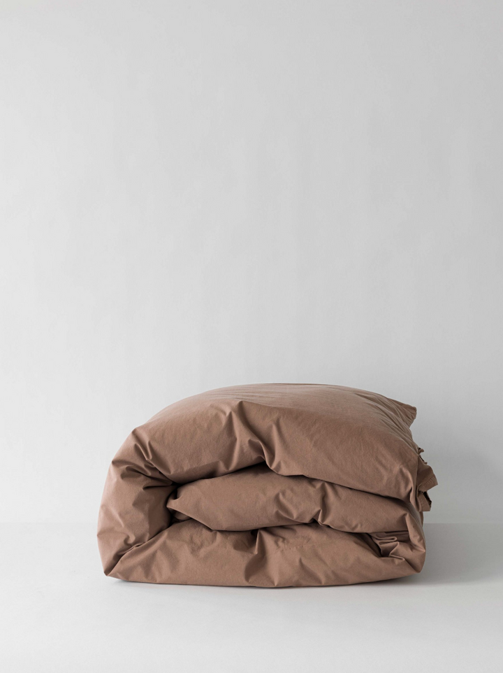 SALE 70% OFF - last stock remaining! Tan Organic Cotton Duvet Cover 240 x 220cm