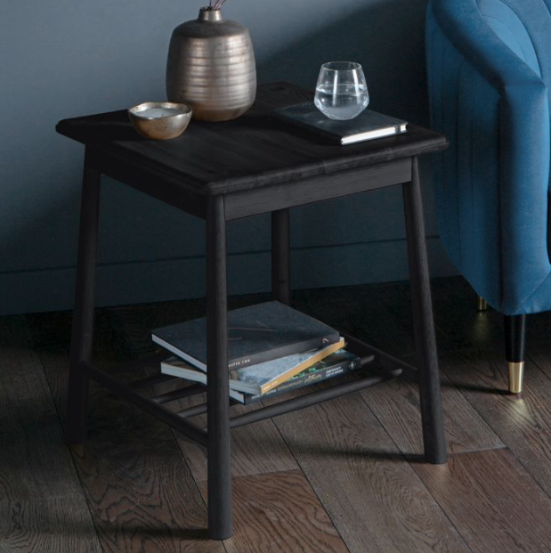 Whittle Square Side Table (Black)